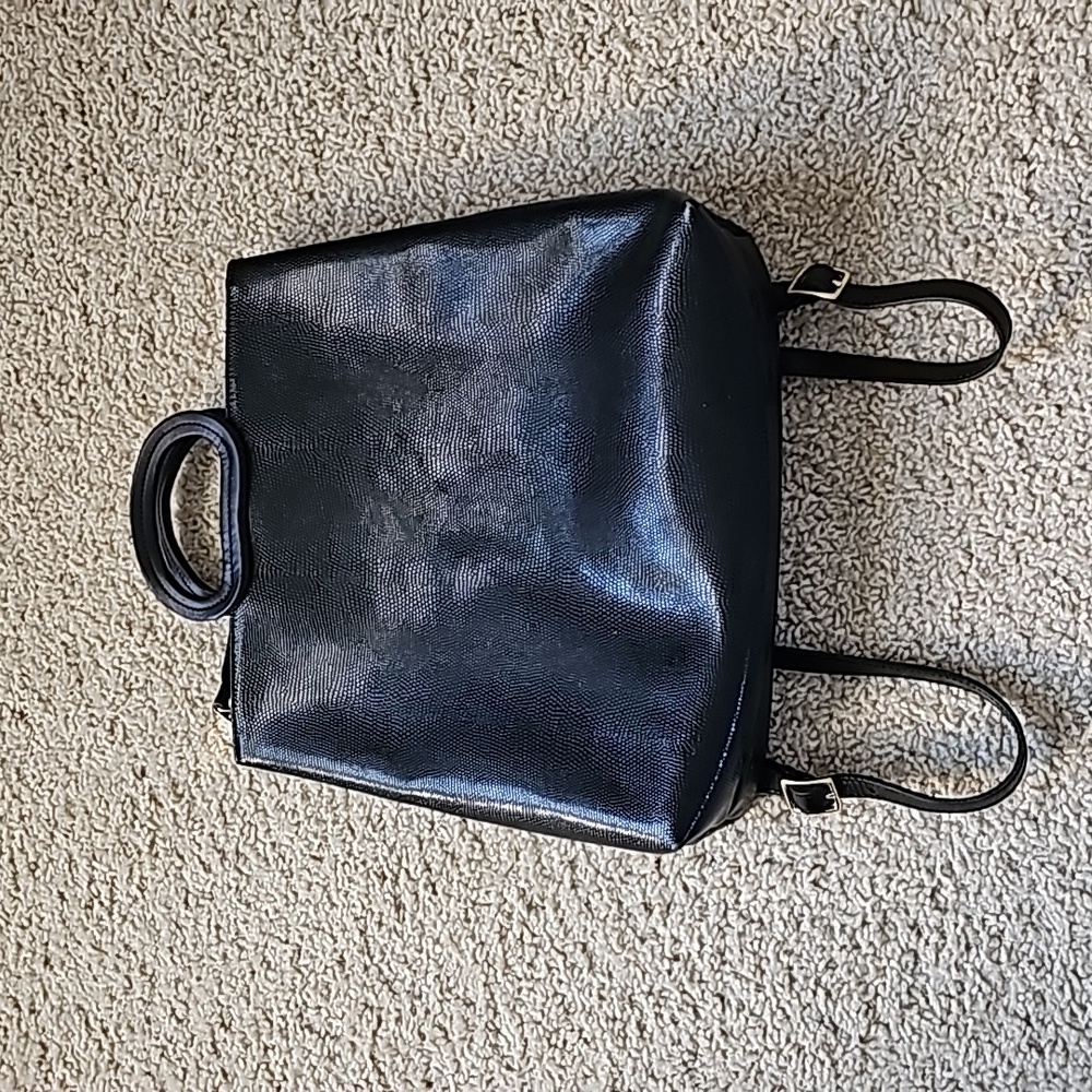 Clare V Black Leather Backpack